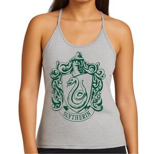 Warner Bros. Harry Potter Slytherin Gray and Green Tank Top L